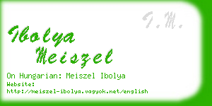ibolya meiszel business card